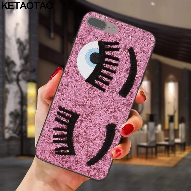 KETAOTAO Модный чехол Chiara Ferragni Eyes для samsung galaxy S4 S5 S6 S7 S8 S9 S10 edge Note чехол из мягкого ТПУ резины силикона - Цвет: Слоновая кость