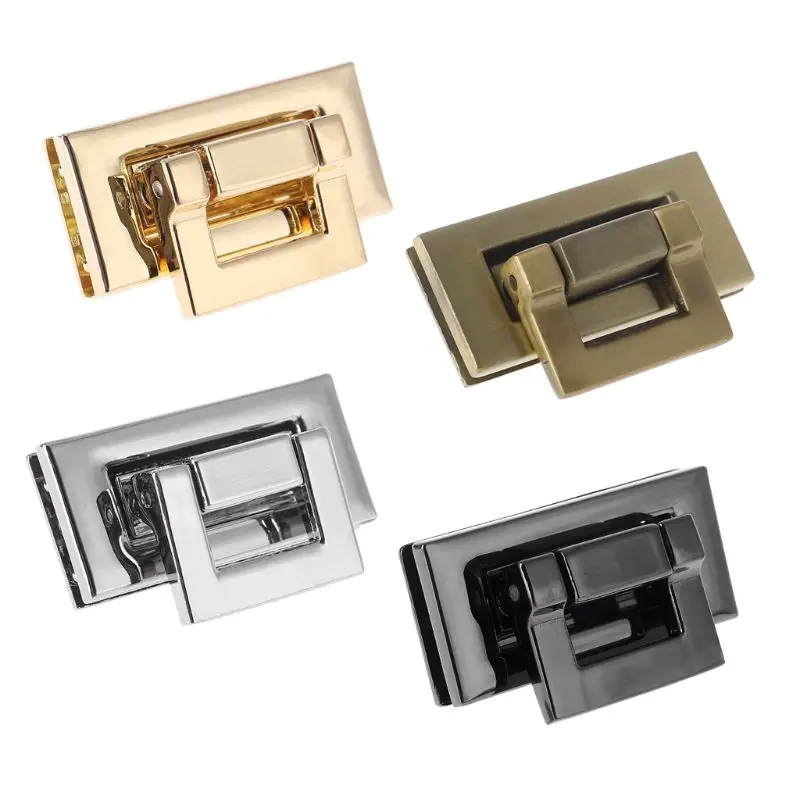 

Rectangle Shape Clasp Turn Lock Twist Lock DIY Leather Handbag Bag Hardware