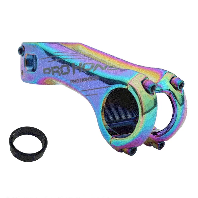 

Colorful Bicycle Stem 70/90mm MTB Road Moutain Bike Stem Bicycle Rainbow Stem -17 Degree Rise Stem DH AM XC Bike Stem