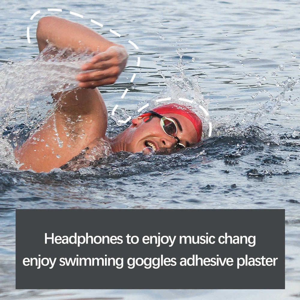 

Bone Conduction Headphone Wireless Bluetooth Headset Waterproof Stable Sweatproof Sport Stereo 8GB Eardphone for Running Riding