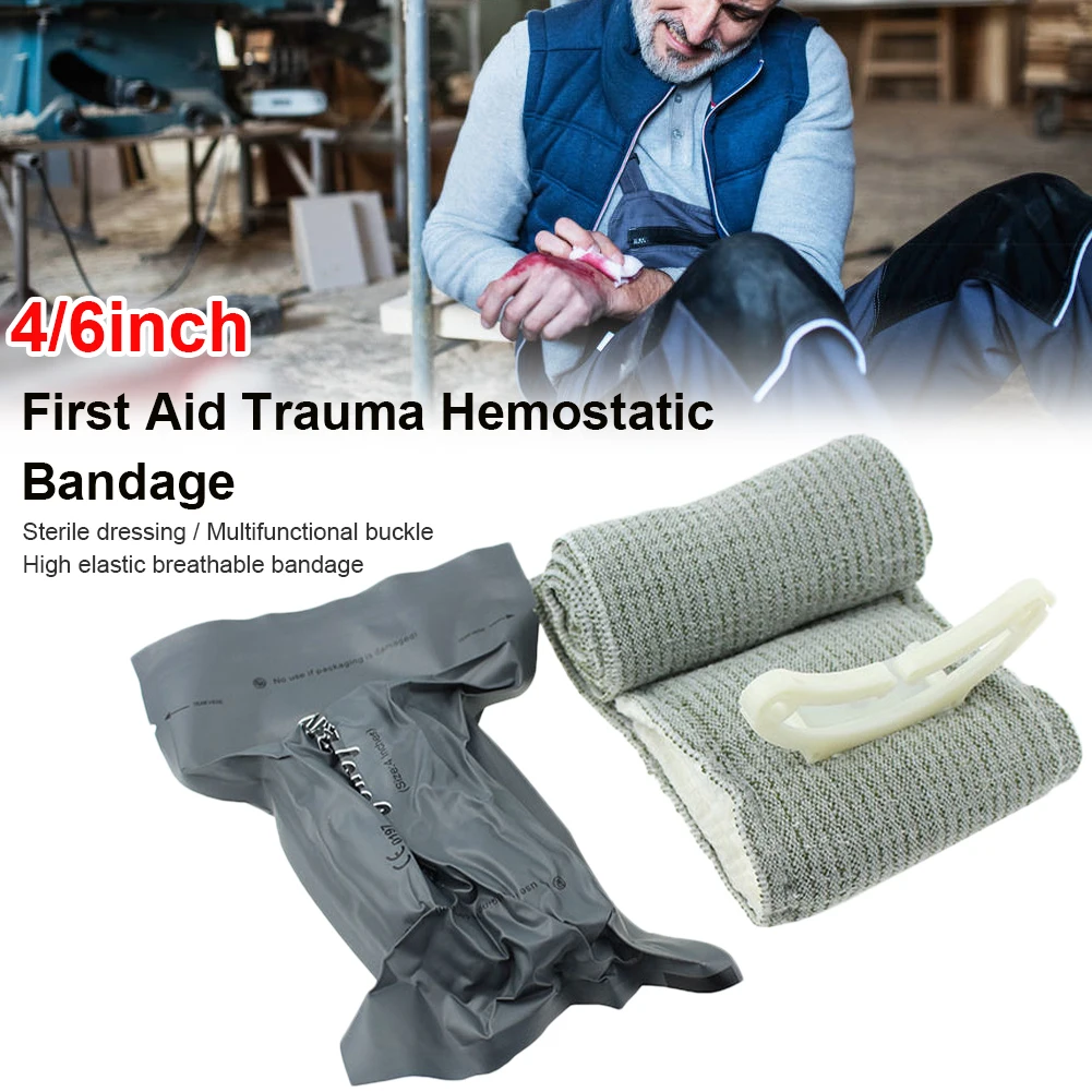 

4.2M Outdoor Survival Bandage First Bandage Trauma Kit Emergency Elastic Compression Dressing Stop Bleeding Sterile Tourniquet