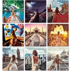 PhotoCustom декорации Краски по номерам 60x75 см масло Краски ing по номерам на холсте Пейзаж выполненные DIY ручной Краски ing домашний декор