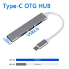 4in1 USB HUB адаптер для компьютера ПК USB2.0 3,0 OTG USB флэш накопитель для xiaomihuaweiMACAIRpro 4 порта USB-C Type-c планшет мульти разветвитель адаптер