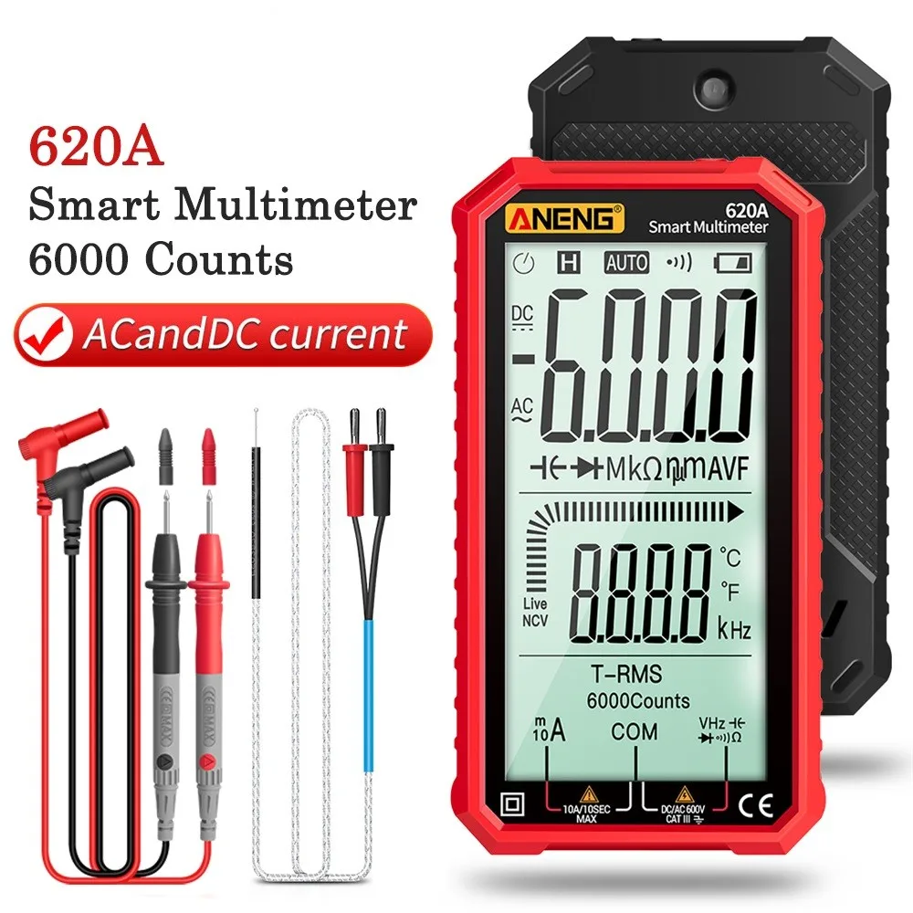 

LCD Digital 620A Multimeter True RMS AC/DC Voltage Tester Resistance Meter Tool