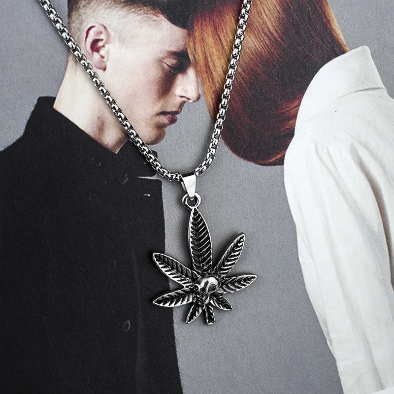 Ожерелье мужское в стиле хип-хоп модное ювелирное изделие серебряного цвета с