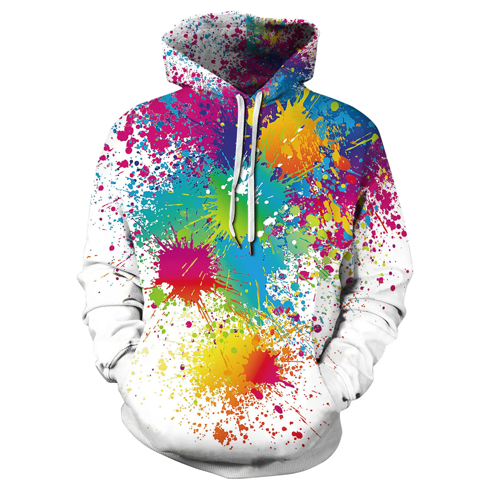 

Fashion Men's Casual 3D Printed Long Sleeve Hoodies With Pockets Colorful Printed Sweatshirts For Men Pullovers pull homme