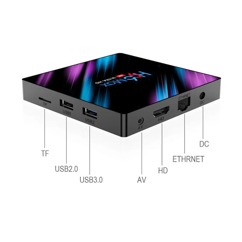 H96 Max RK3318 Android 10 0 Smart TV Box 4 Гб + 32G четырехъядерный процессор 4K HD 2 4G/5G Wi Fi пульт