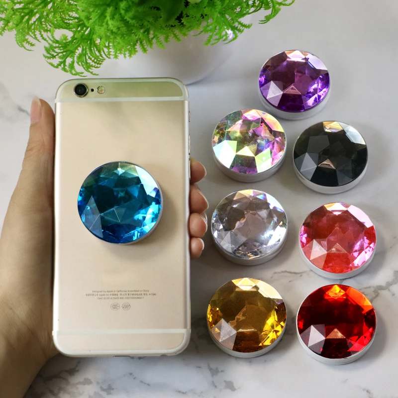 

3D Diamond universal phone holder tablet stand holder phone ring stand foldable mobile phone holder stand grip holder socket