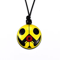 20pcs magical charms necklace enamel round pendant lucky charm rope necklace modeled after ladybug kids anime jewelry wholesale