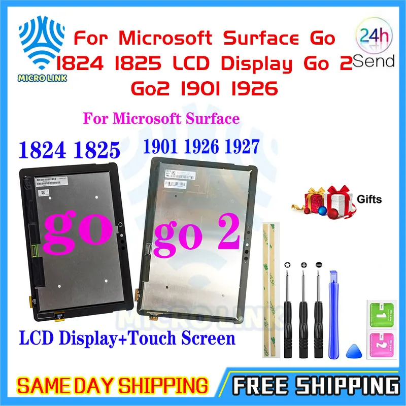 

AAA+ LCD For Microsoft Surface Go 1824 1825 LCD Display Go 2 Go2 1901 1926 1927 Display Touch Screen Digitizer Assembly GO2 Scre