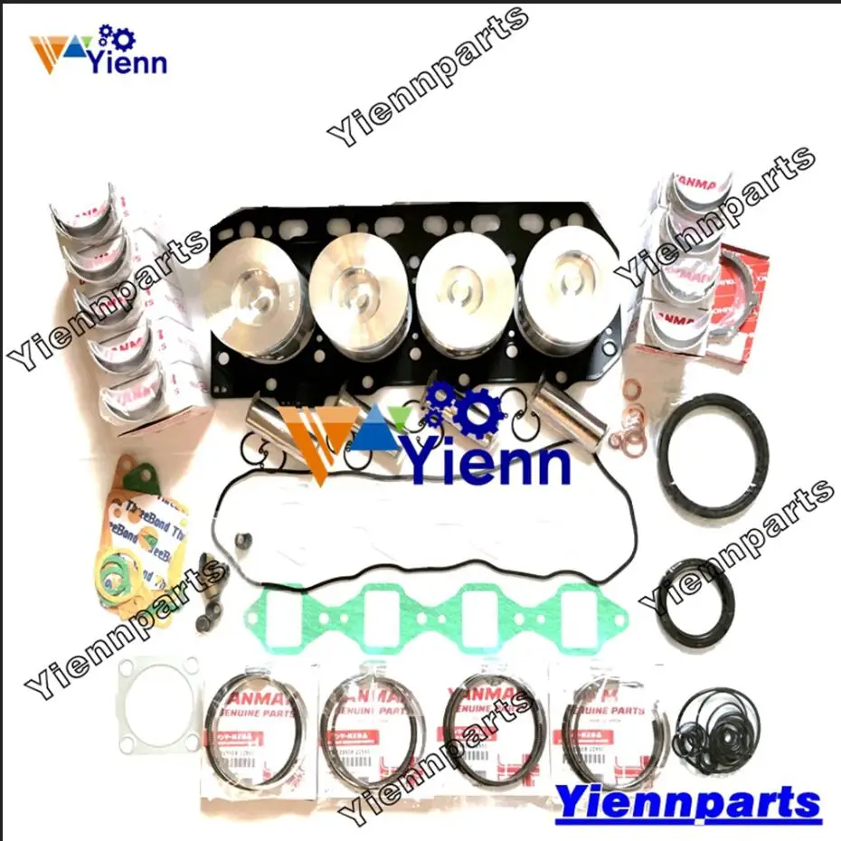 

4D84E-1 4D84E-3 4D84E-3D Overhaul Rebuild Kit With Piston For Komatsu Engine PC40R PC45R-8 Excavator Repair Parts