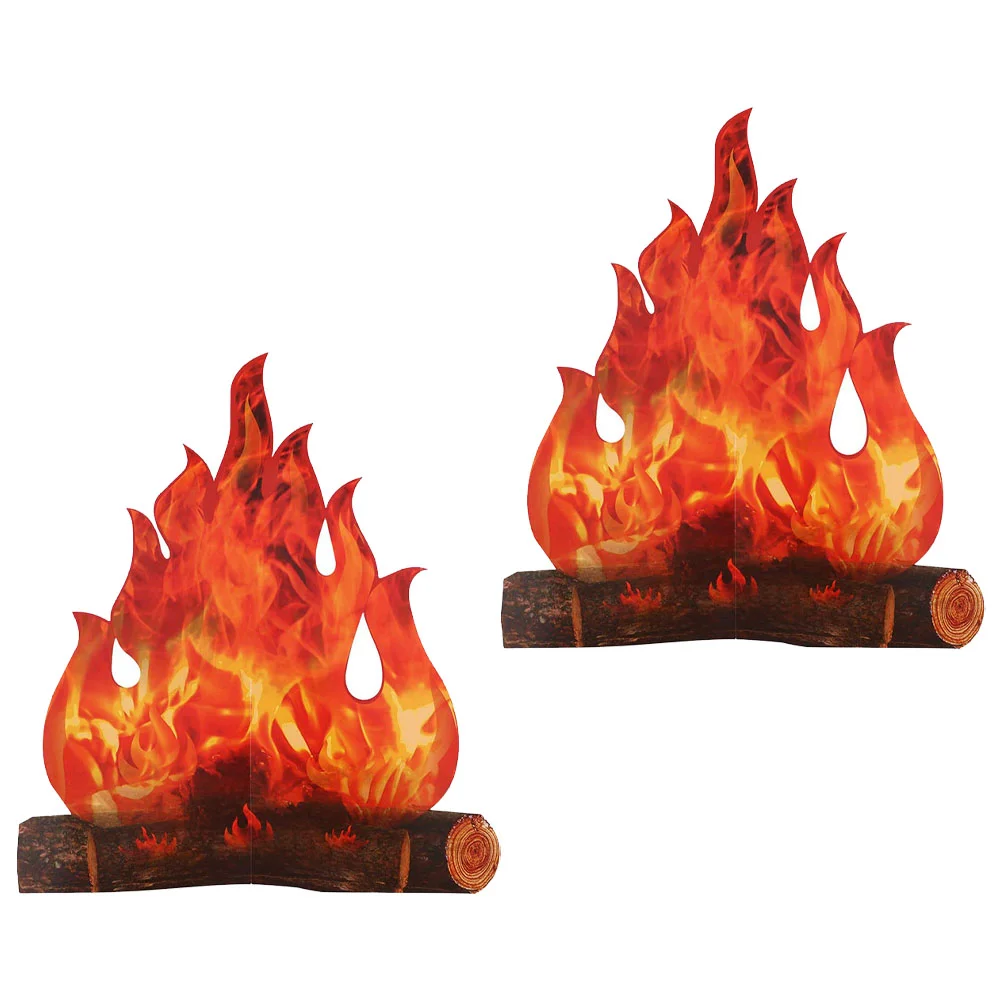 

2 шт., декоративные бумажные поддельные 3d-пламени