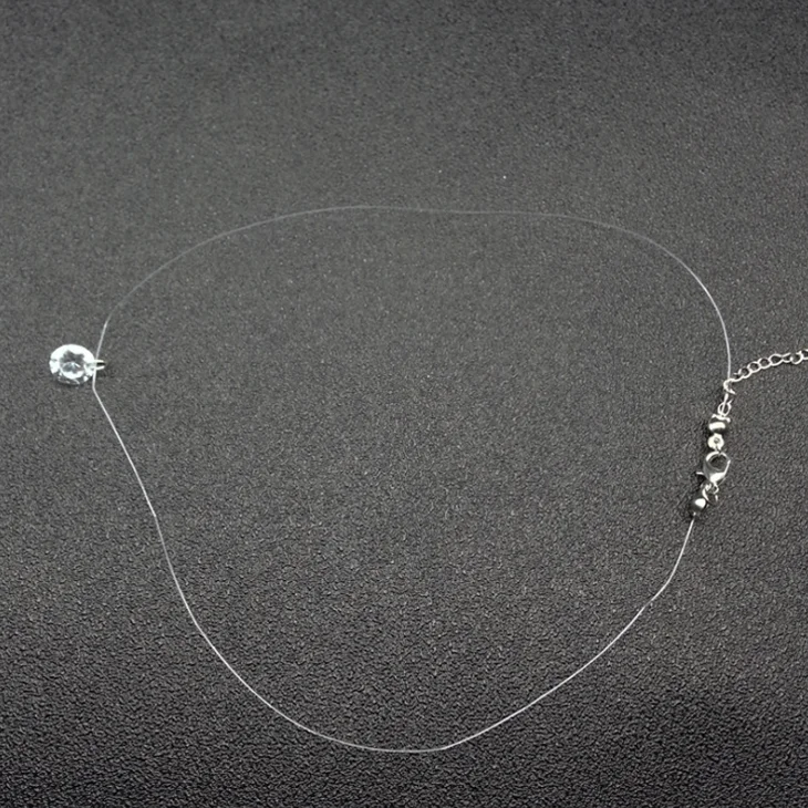 

1pc Crystal Necklace Invisible Line Zircon Clavicle Chain Women Accessories