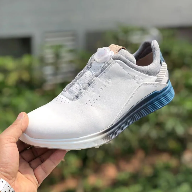 Men Golf Shoes Genuine Leather Sneakers Spikless Outdoor Size 39-45 Walking Light Weight Athletic Male | Спорт и развлечения