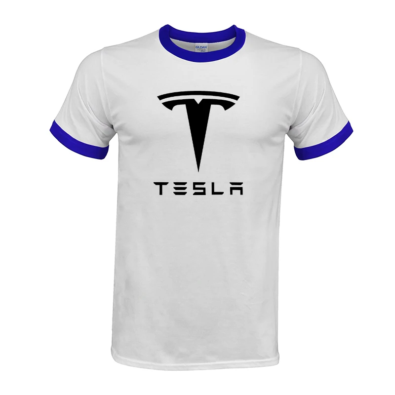 Мужская футболка Tesla с коротким рукавом и круглым вырезом в стиле хип хоп 100%