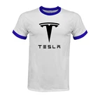 Мужская футболка Tesla, футболка с коротким рукавом и круглым вырезом, футболка с круглым вырезом в стиле хип-хоп, 100% хлопок, лето 2019
