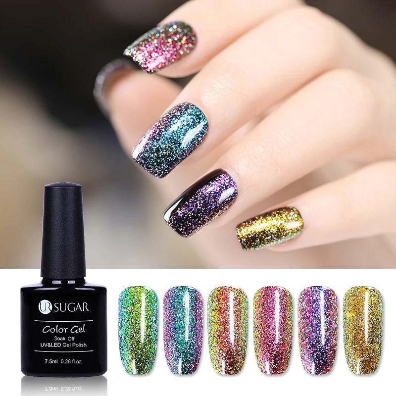 Ur Sugar 9D Galaxy Cat Eye Гель-лак для ногтей Хамелеон для использования с магнитом УФ Гель-лак для ногтей впитывающийся Гель-лак нужен черный базовый слой DIY