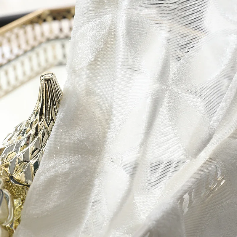 Светильник роскошный современный простой хлопок вышивка экран занавес на окна