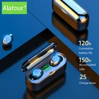 Беспроводные наушники Alatour F9-8, внешний аккумулятор 1500 мАч, Bluetooth 5,0, спортивные наушники с цифровым дисплеем, гарнитура с зарядной станцией