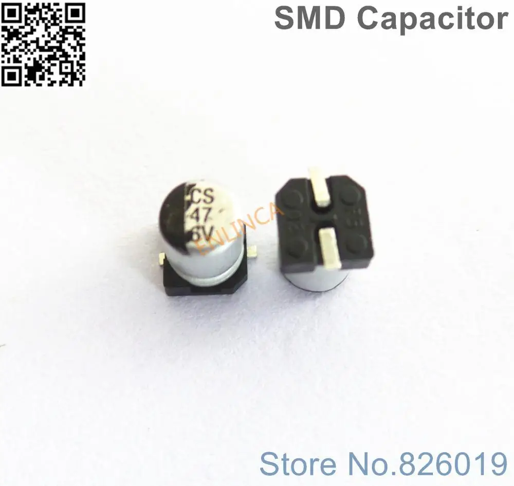 

100 шт./лот 6,3 В 47 мкФ SMD алюминиевые электролитические конденсаторы Размер 4*5,4 47 мкФ 6,3 В