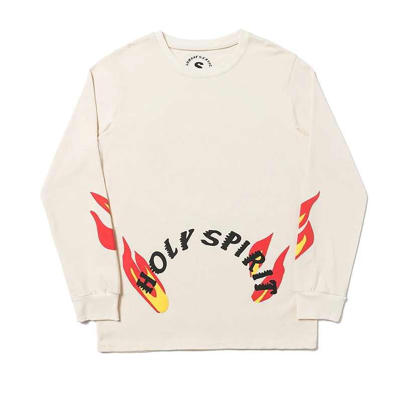 Long Sleeve T-Shirt Casual Cotton Sunday Service Holy Women Men Hip Hop Street Wear Kanye West Pullover T Shirts