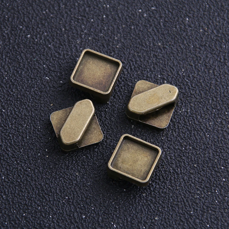 Бусины кожаные под старину/бронзу квадратные 10 мм шт. | Украшения и аксессуары