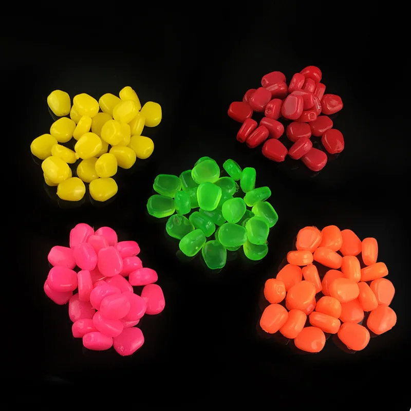 

10-50pcs/Fishing tackle lifelike Realistic5 colors corn kernels soft bait1cm/0.3g Artificial crank float Soft lure Astringency