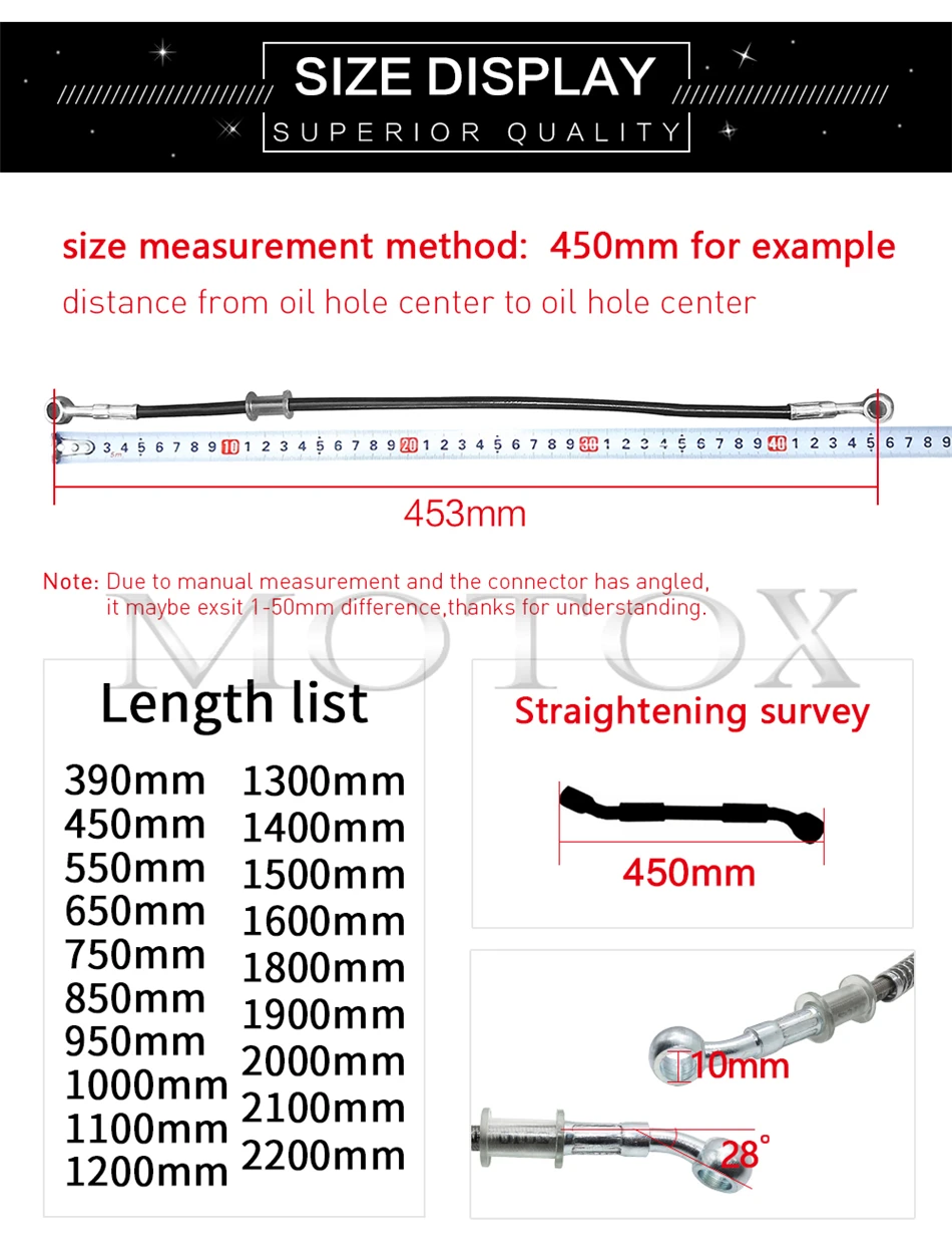 Гидравлический усиленный тормозной шланг сцепления для мотоцикла подходит