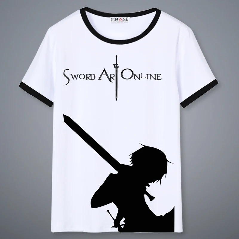 Футболка для косплея по Интернету с изображением меча летняя футболка рисунком