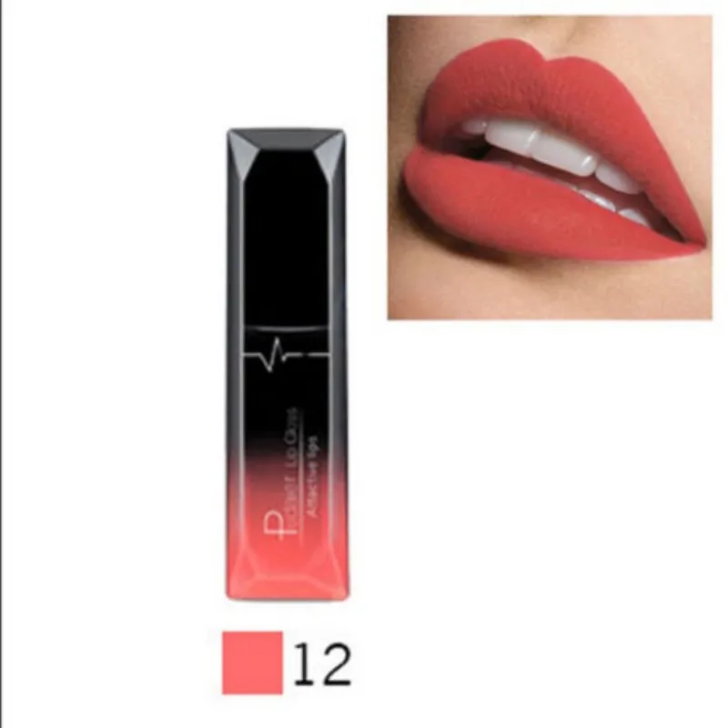 12 21 цвет увлажняющая матовая водостойкая стойкая жидкая губная помада телесного цвета металлический цвет антипригарная чашка блеск для губ - Цвет: 12