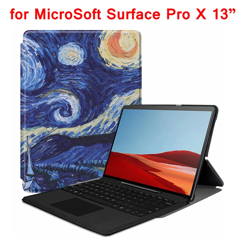 2019 Новый мультяшный чехол для планшета MicroSoft Surface Pro X 13 дюймов из искусственной