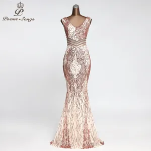 Новое Вечернее платье с блестками, длинные красивые вечерние платья с крыльями ангела, элегантное официальное платье