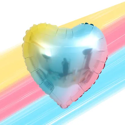 Градиент цвета радуги с днем рождения любовь письмо фольги шар звезда номер 0-9