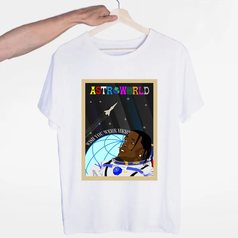 Мужская футболка с принтом Astroworld Travis Scotts летняя повседневная круглым вырезом в