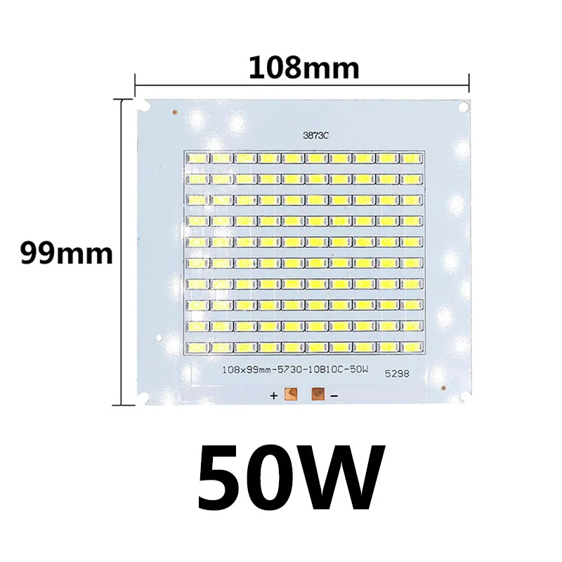 50W 108x99mm SMD5730 светодиодный светильник с кристаллами 50 Вт, 100 Вт, 150 Вт, 200 Вт, высокомощный Светодиодный прожектор COB 30-36 в для точечного светильника, точечный светильник, уличный светильник - Испускаемый цвет: 50W 108x99mm