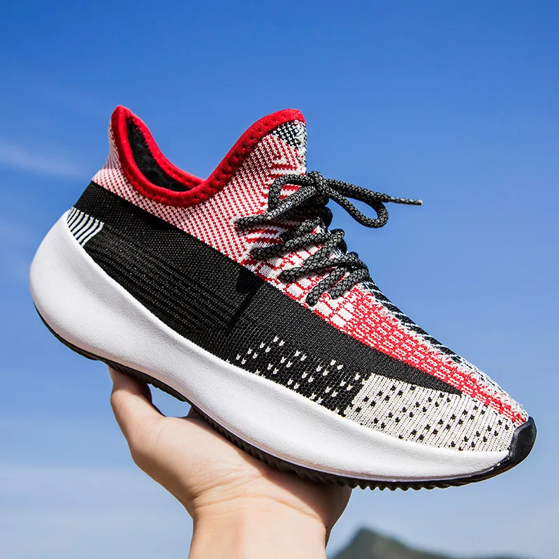 

2020 season men flying textile sports leisure all-around fashion Angel breathable coconut reflective running shoes High Quality