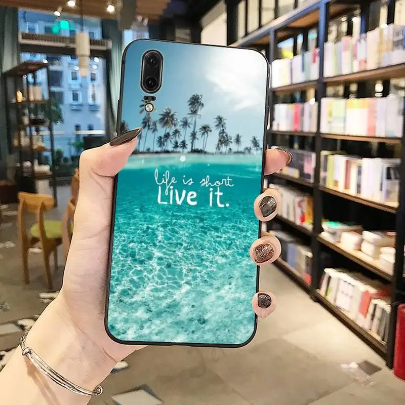 

Travel mountain sea beach quotes Phone Case For Huawei honor Mate P 10 20 30 40 Pro 10i 9 10 20 8 x Lite