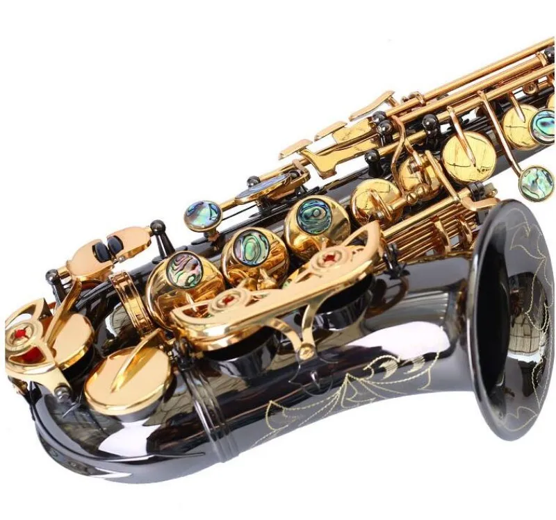 Brass Black Nickel Gold Key Carve Pattern Bb Bend Althorn Soprano Saxophone Abalone Button Buttons Wind Instrument With Case | Спорт и