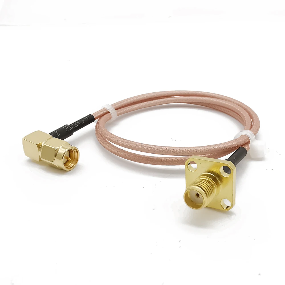 Коаксиальный кабель с прямоугольным штекером SMA на гнездо RG316D двухслойный