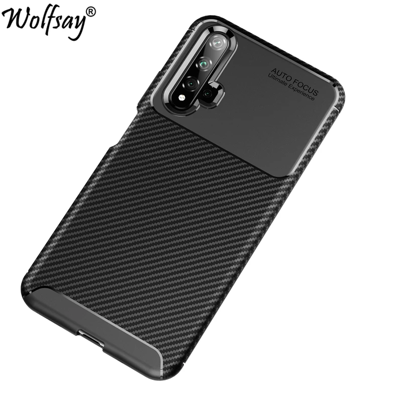 

Чехол-бампер для Huawei Nova 5T, Мягкий противоударный Силиконовый ТПУ чехол из углеродного волокна для Huawei Nova 5T, чехол для Huawei Nova 5T, оболочка