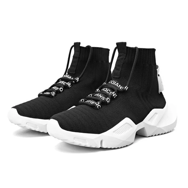 

Dad Sneakers Men 2020 High Top Socks Shoes Causal Shoes Man Breathable Mesh Shoes Fashion Men Weave Sneakers Men Footwear