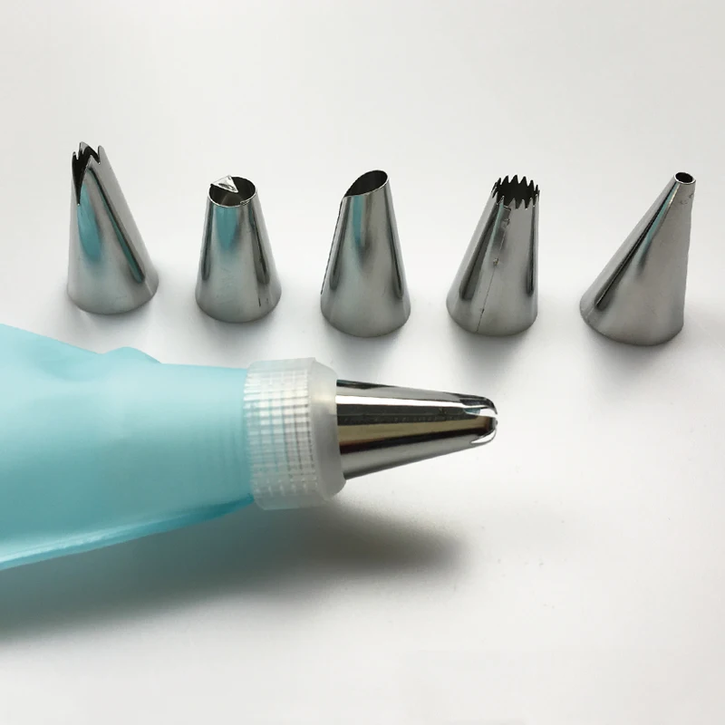 8 шт./компл. силиконовый Декор рот глазурь Трубопроводы Крем кондитерский мешок + 6