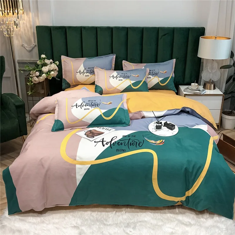 

four-piece set Nordic bedding fashionable quilt cover comforter bedding sets king size bedding set bedding set bed comforters
