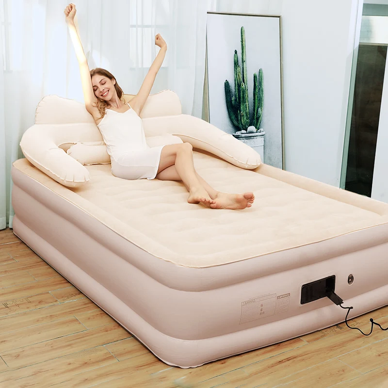 Домашняя надувная кровать для сна утолщенная складная портативная двухместная