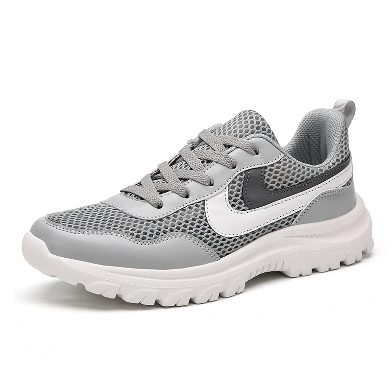 

Brand Mesh Casual Shoes Spring Men Lightweight Breathable Men's Sneakers Shoes Male Walking Footwear Black Plus Size 45 46