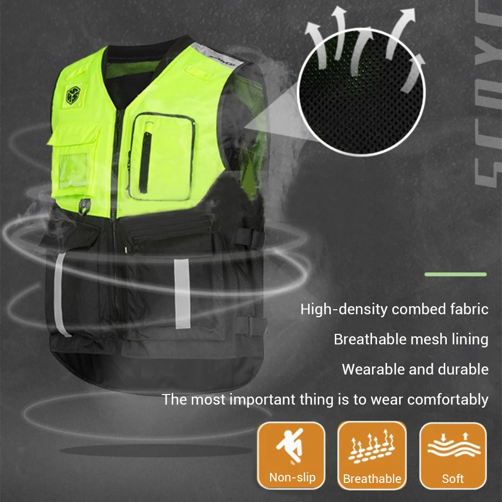 Мотоциклетная куртка SCOYCO Светоотражающий Жилет из сетчатого материала для