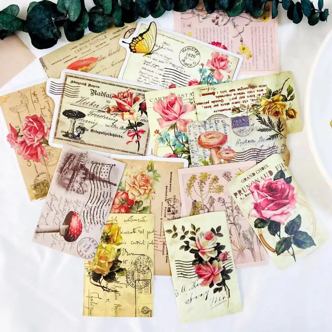 Винтажная наклейка с изображением растений|Наклейки| |