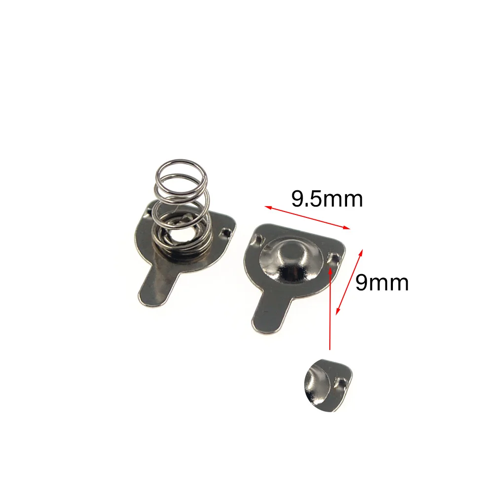 

10 пар/9,5x9 мм запасные металлические батареи пружинная Контактная Пластина серебристый для батареи AA AAA чехол
