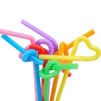 200pcs 12 8 inch disposable drinking plastic straws extra long assorted bright colors