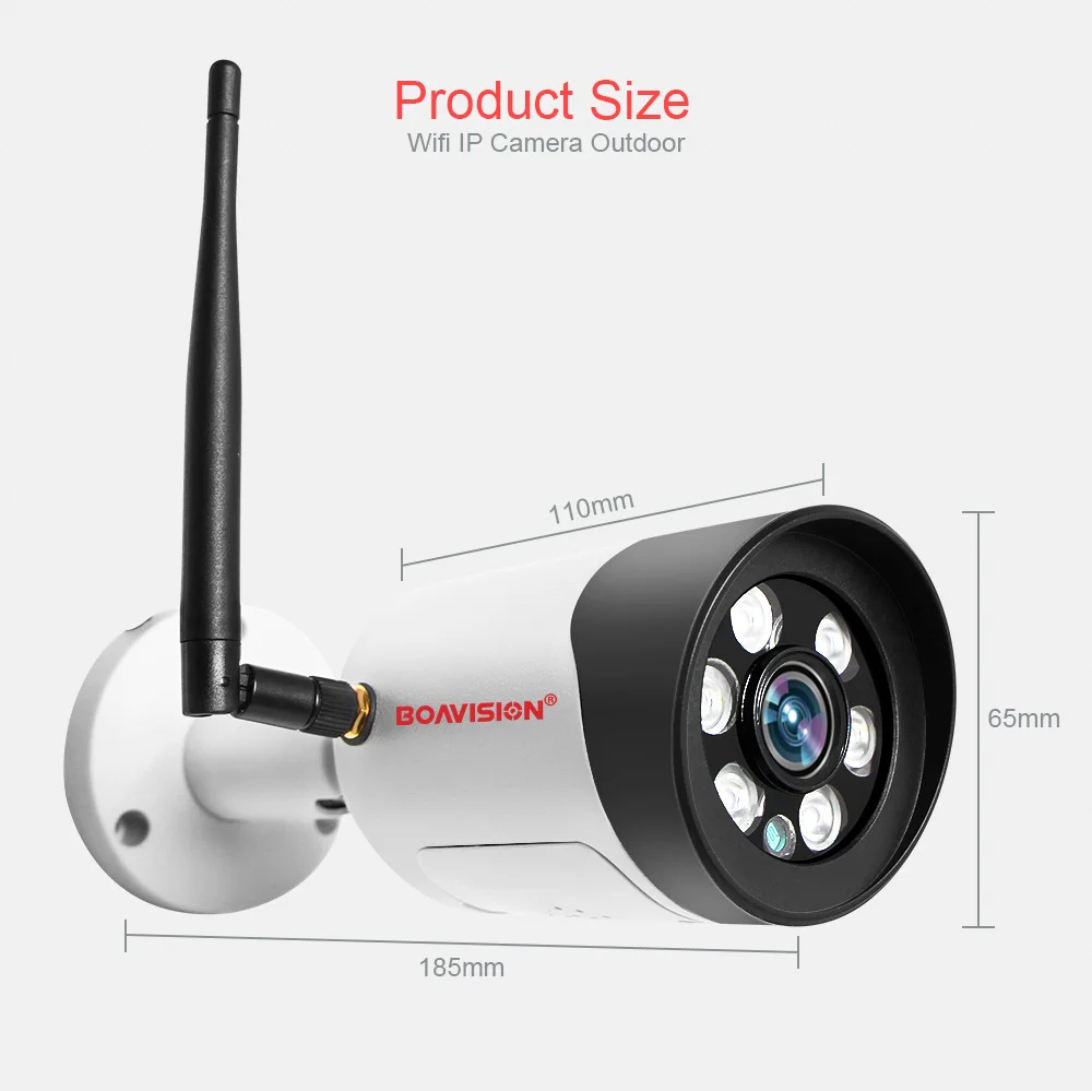 5MP Wi-Fi IP Камера 1080P безопасности Беспроводной Камера Напольный полный Цвет Ночное видение 2-полосная аудио пуля прожектор Камера ONVIF